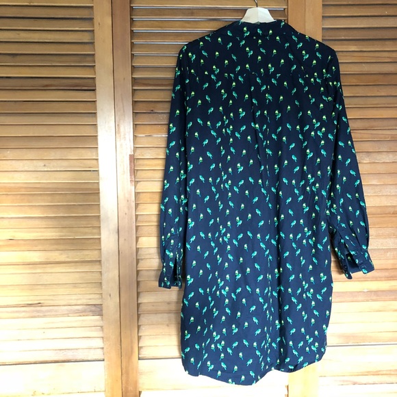 Gap Bird Print Shirtdress EUC - Picture 3 of 6